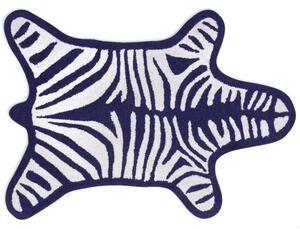 Zebra Vändbar badrumsmatta |Navy