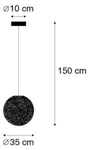 Landshängande lampa grå 35 cm - Corda