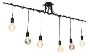 Stor taklampa 'Facile' Moderna svart/metall - Passande för LED / Inomhus