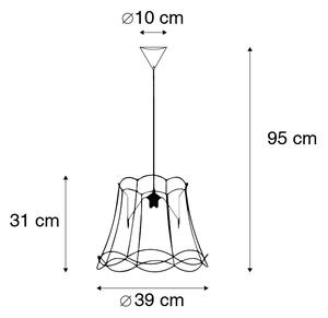 Retro hängande lampa svart 40 cm - Granny Frame