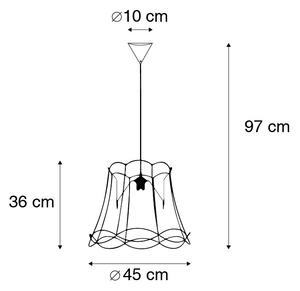 Retro hängande lampa svart 45 cm - Granny Frame