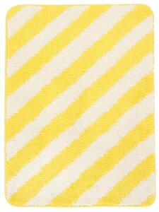 Bianca Stripe badrumsmatta - Gul / Off white 50x67