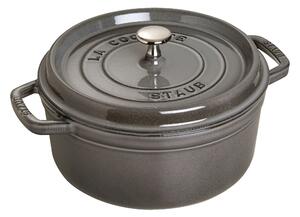 Staub La Cocotte Gryta 18 cm / 1,7 l, Rund, Grafitgrå, Gjutjärn