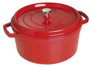 Staub La Cocotte Gryta 28 cm / 6,75 l, Rund, Körsbär, Gjutjärn