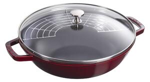 Staub Specialities 30 cm, Wok med glaslock, Grenadin-Röd