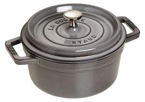 Staub La Cocotte Gryta 20 cm / 2,2 l, Rund, Grafitgrå, Gjutjärn