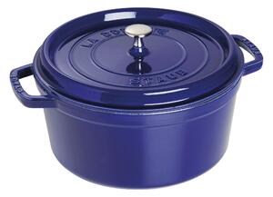 Staub La Cocotte Gryta 28 cm / 6,75 l, Rund, Mörkblå, Gjutjärn