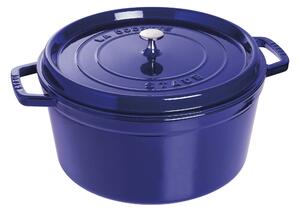 Staub La Cocotte Gryta 30 cm / 8,4 l, Rund, Mörkblå, Gjutjärn