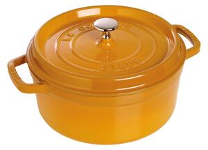 Staub La Cocotte Gryta 28 cm / 6,75 l, Rund, Senap, Gjutjärn