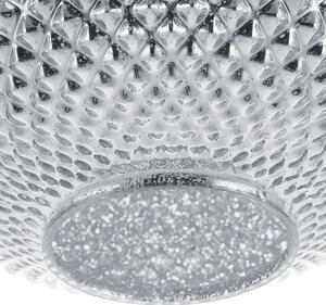 Taklampa Silver Glas 88 cm Hängande Ristad Skärm Omgivande Glamorös Beliani