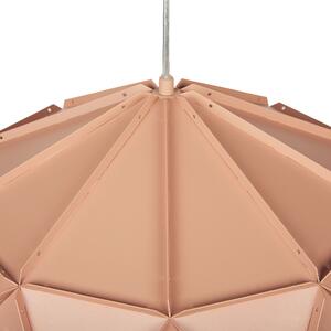 Hänglampa Rosa Metall Geometrisk Form 1 Lampa Modern Beliani