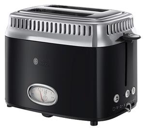 Brödrost 2 Skivors Retro Svart