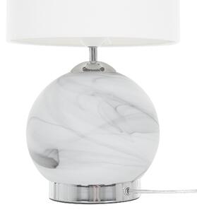 Bordslampa i Vitt Rund Lampskärm Elegant Bas Beliani