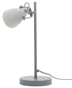 Bordslampa i Ljusgrått Industriell Stil Justerbar Lampskärm Beliani