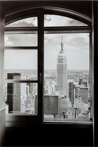 KARE DESIGN Manhattan View Glass bild, rektangulär - glas och svartvit polypropen