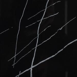 Soffbord Svart Marmor Effekt Metallben 100 x 60 cm Rektangulär Industriell Glam Beliani