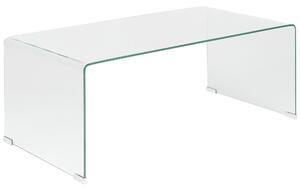 Soffbord Transparent glas 100 x 50 cm Rektangulär Minimalistisk Beliani