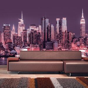 Fototapet - NYC: Purple Nights - 100x70