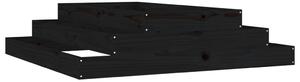 Odlingslåda svart 110x110x27 cm massiv furu