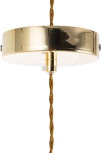 Set med 2 taklampor Glas Guld Minimalistisk Industriell Glödlampa Beliani