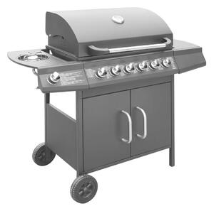 Gasolgrill 6+1 kokzoner svart - Svart