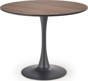 Olmo matbord Ø90 cm - Valnöt/svart