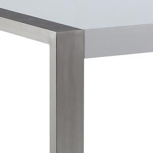 Matbord med Silverben Rostfritt Stål 6-sits 180 x 90 x 75 cm Modern Design Beliani