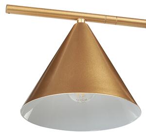 Bordslampa Guld Marmor Bas Konformad Skärm Kontor Arbetsrum Modern Beliani