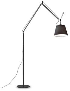Artemide Tolomeo Mega Golv Svart Med Svart 36 Satinskärm