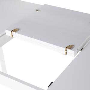 Matbord Vit Träben 150 x 195 x 90 cm Rektangulär Skandinavisk Stil Beliani