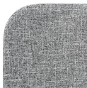 Dubbelsäng Ljusgrå Polyester Tyg Klädd Sängram Träben 140 x 200 cm Modern Design Beliani