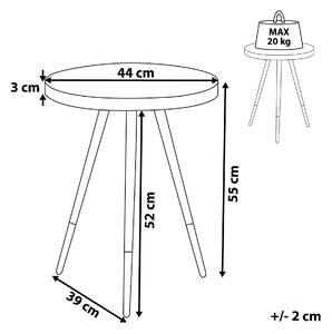 Minimalistiskt bord med metalla ben Beliani