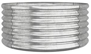 Odlingslåda pulverlackerat stål 80x80x38 cm silver