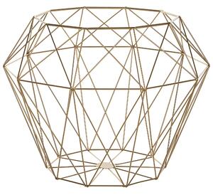 Sidobord Ljust trä och Guld Metall Avtagbar skiva Geometrisk Glam Beliani