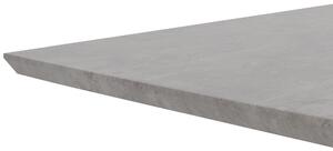 Matbord Betong Effekt Träskiva Svarta Metallben 140 x 80 cm 6-sits Rektangulär Industriell Beliani
