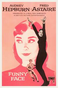 Konsttryck Funny Face / Audrey Hepburn & Fred Astaire (Retro Movie), (26.7 x 40 cm)