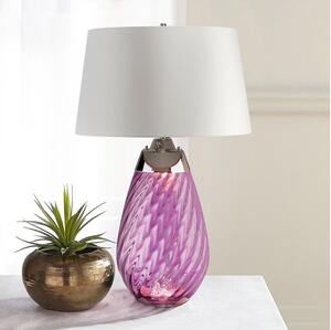 Elstead LENA-TL-L-PLUM-OWSS-LED bordslampa LENA 1xE27/40W/230V 74cm rosa/vit