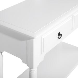 Konsolbord Vit 2 lådor Hallmöbler 79 cm Retro Design Beliani