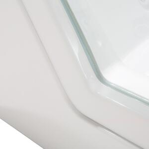 Badkar med massagepunkter Vit Silver med LED Sanitär Akryl och Glas Enkel 174 x 79 cm Beliani