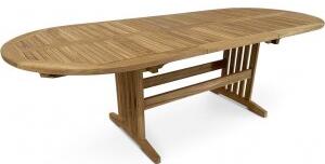 Saltö - Ovalt matbord i teak - Bordet är förlängningsbart 180/240 cm