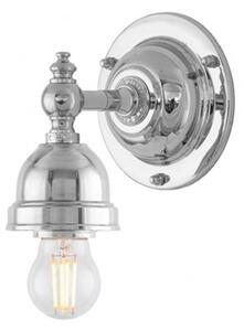 Karlskrona Lampfabrik Adelborg Vägglampa badrum, Nickel Dolt Fäste Exkl Glas Ip21