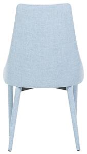 Set med 2 matstolar Ljusblå tygklädsel Modern Eklektisk stil Beliani