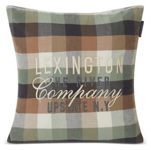 Lexington Checked Organic Cotton Flannel Logo Prydnadskudde