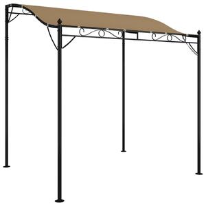 Paviljong taupe 2x2,3 m 180 g/m² tyg och stål