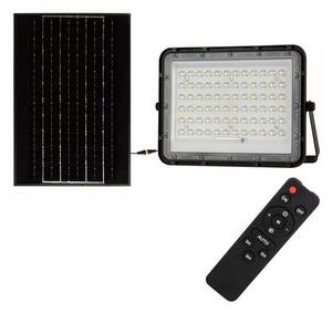 LED Solcellstrålkastare utomhus LED/15W/3,2V IP65 6400K svart + +Fjärrkontrol