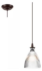 LED ljuskrona med textilsladd JODI 1xE27/60W/230V brons