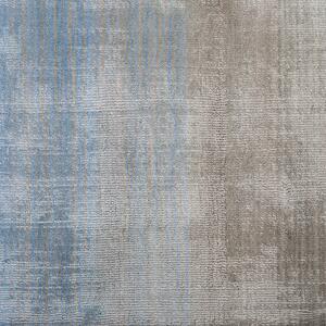 Matta Grå med Blå 160 x 230 cm Ombre Effekt Viskos Modern Vardagsrum Beliani
