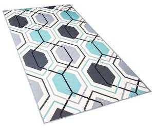 Matta Flerfärgad Polyestertyg Geometrisk Linjemönster Rektangulär 80 x 150 cm Beliani