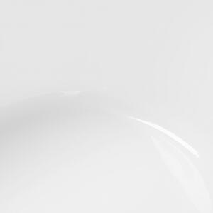 Badkar Vit Silver Akryl 170 cm Modern Oval Hållbar Fristående Beliani
