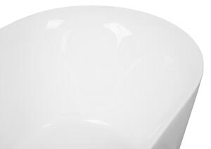 Badkar Vit Silver Akryl 170 cm Modern Oval Fristående Slitstark Beliani